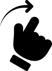 finger motion drag direction icon
