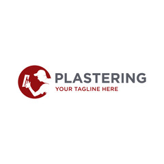 Plastering template logo design template