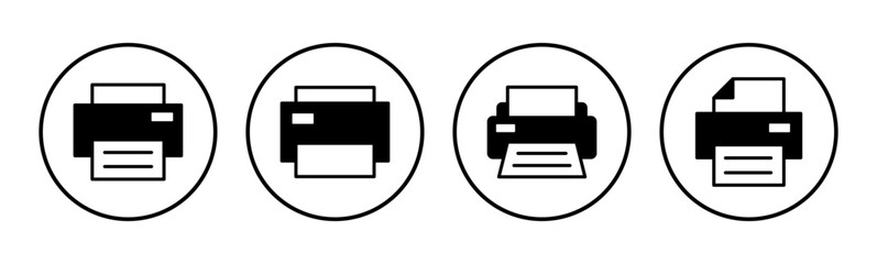 Print icon set. printer icon vector.