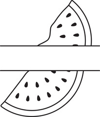 Watermelon Fruit, Clear, Split