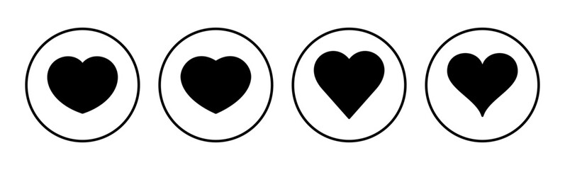 Love icon set. Heart icon vector. Like icon vector.