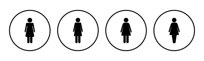 Female icon set. woman icon vector