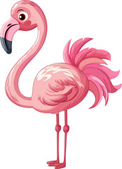 Flamingo isolated on transparent background. PNG