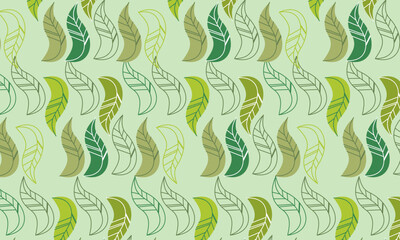 Seamless abstract leaves pattern background