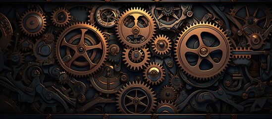 Intricate Machine Cogs and Gears