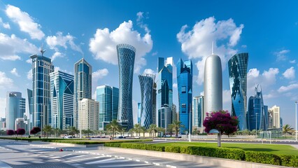 Modern City with skyscrapers