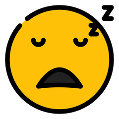 sleepy face expression icon 