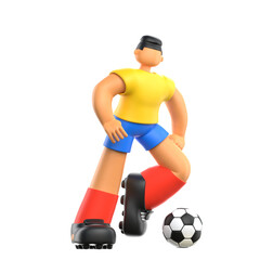 Soccer Player 3d Illustration