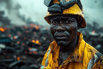 Fototapeta premium An emotional spectacle of the destructive power of a natural cataclysm, a deep perception of the elements and their impact, a fascinating look at destruction and its consequences