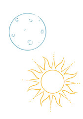 Ilustración Sol y Luna
