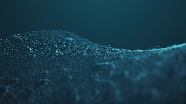 Abstract space dust particles wave flow motion