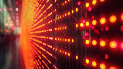 Fototapeta premium Stock Market Background with Ticker Board Showing Price Movements 