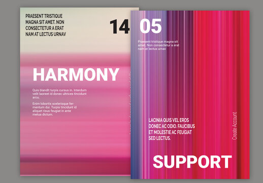 Flyer A4 With Fluid Motion Blur Gradient Colorfull Background