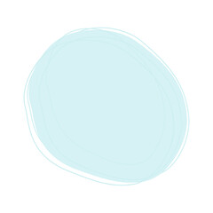 Spot with hand drawn stroke in trendy soft blue. Abstract background texture concept. Copy space