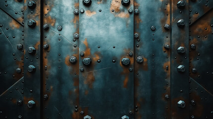 Symmetrical design, abstract steel pattern background, high-tech metallic aesthetic, intricate details