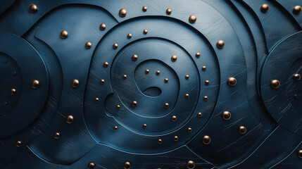 Symmetrical steel pattern background, abstract metallic design, industrial art, high detail