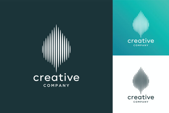 Abstract Green leaf ecology  vector logo design