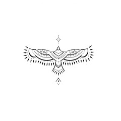 Ilustración tribal lineal condor águila volando mandala © Martattack