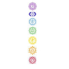 Ilustración lineal chakra espiritual energia © fiorella
