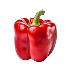Red pepper isolate on transparent png.
