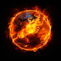 a fiery explosion on fire