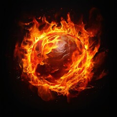 a fiery explosion on fire