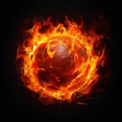 a fiery explosion on fire