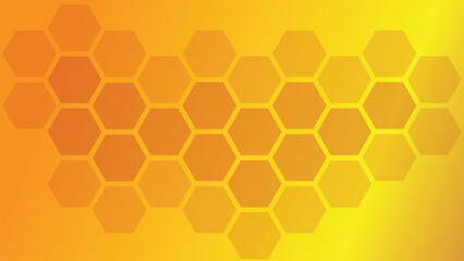 orange  and yellow honeycomb hexagon background