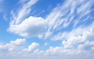 Obraz premium Blue sky with dramatic cirrocumulus clods