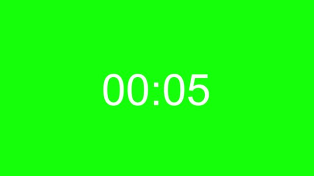 One minute of 30 fps timecode on green screen. 1 minute of time code for video and sound production