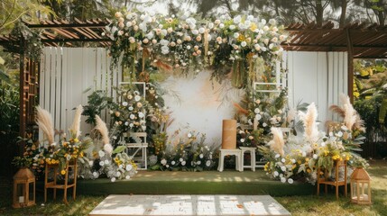 Very beautiful and aesthetic outdoor wedding decorations