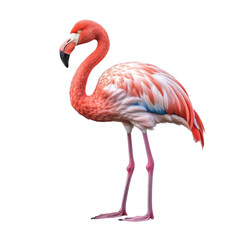 Fototapeta premium Flamingo isolate on transparent png.