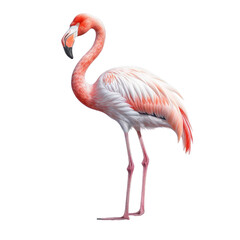Obraz premium Flamingo isolate on transparent png.