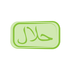 Halal tag icon template