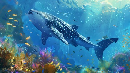 Fototapeta premium The concept of International Whale Shark Day