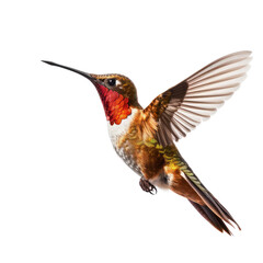 Fototapeta premium Hummingbird isolate on transparent png. 