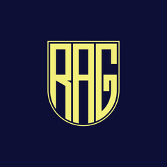 rag letter logo design