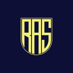 ras letter logo design
