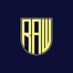 raw letter logo design