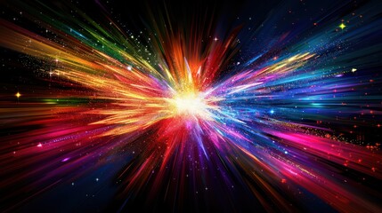 Naklejka premium bursting light beams