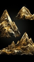 Obraz premium a black background with gold and white lines