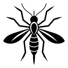 Obraz premium Mosquito icon logo vector art illustration on white background.