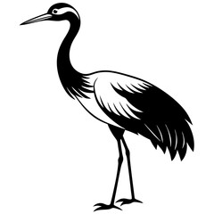 Obraz premium crane icon silhouette vector art illustration