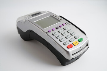 Payment POS terminal for finance and shopping business and technology.