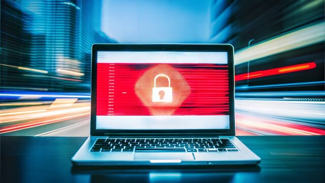 A photo of an cyber security open on a laptop