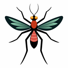 a cute Mosquito vector artwork illustration and svg