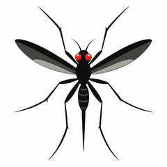 a cute Mosquito vector artwork illustration and svg