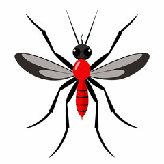 a cute Mosquito vector artwork illustration and svg