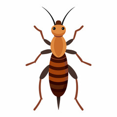a cute Termite vector silhouette illustration