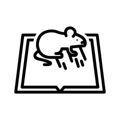 Vector black line icon for Glue trap